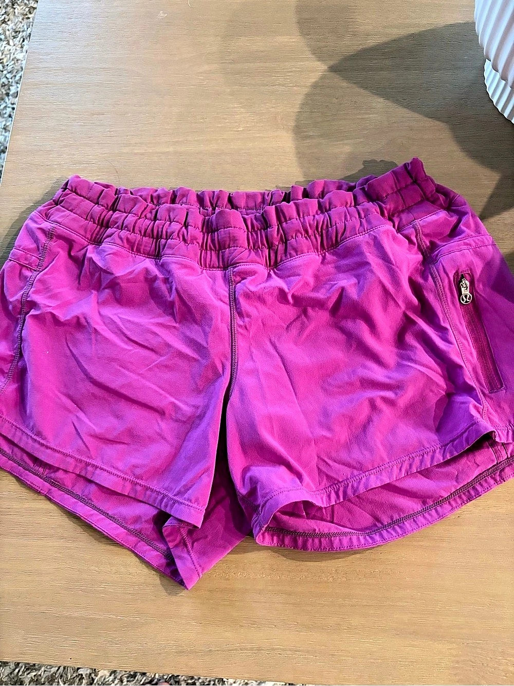 Lululemon Ruched-Side High-Rise Short 3" 3" Shorts in Pink